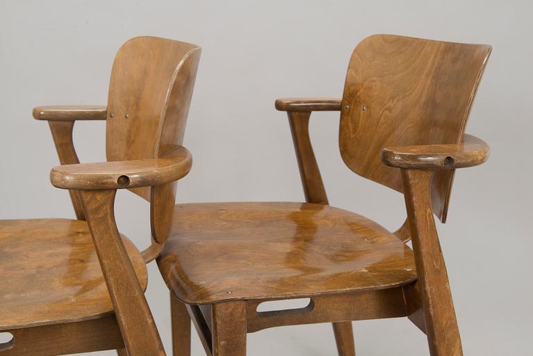 Ilmari Tapiovaara, a set of four mid-20th century 'Domus' chairs for Keravan Puuteollisuus.