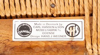 Hans J Wegner, five CH 24 chairs  Carl Hansen & Son, Odense, Denmark.