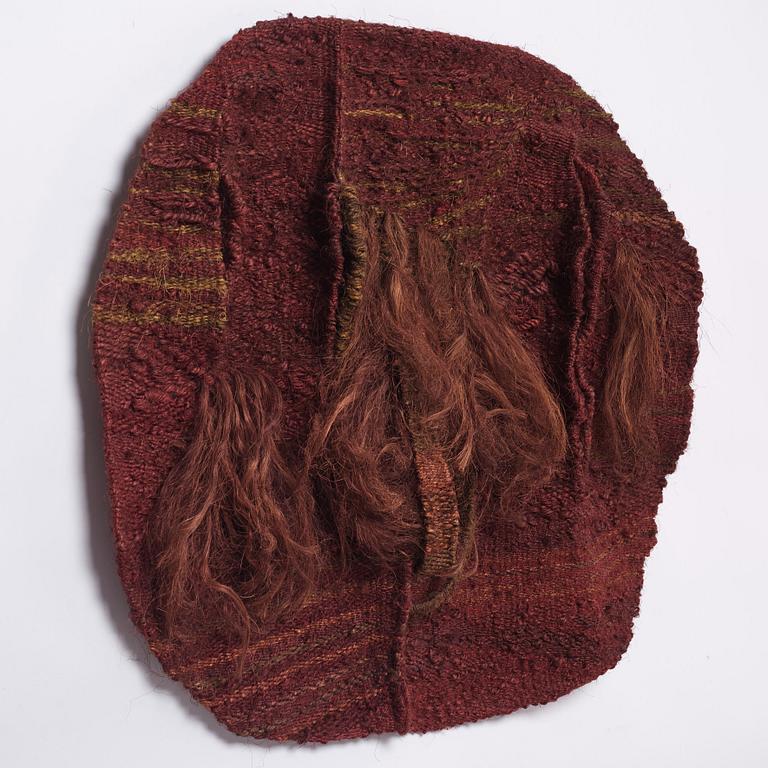 Magdalena Abakanowicz, a tapestry, "Bordeaux", flat weave, ca 125 x 107 cm, signed and dated 1969 verso.