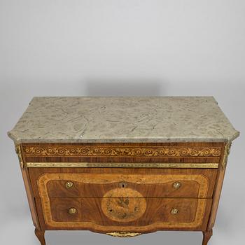 A Louis XVI style chest of drawers, second half of the 19th century.