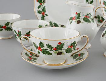 An English christmas china set of 55 pcs, 'Noel' by Royal Grafton, second half of the 20th century.