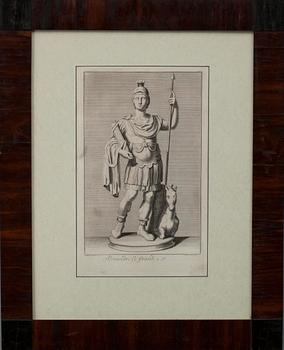 Etsning, Alexander den Store, efter A. Wernerin, 1700-tal.