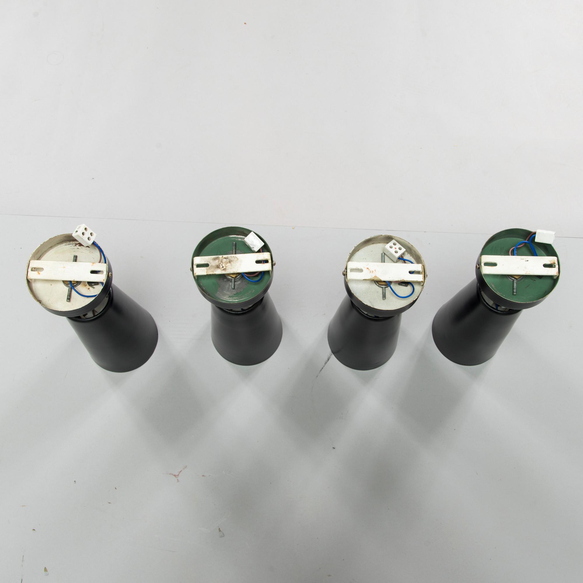 Lisa Johansson-Pape, four 1960s wall lights, model 13-007, Stockmann Orno.