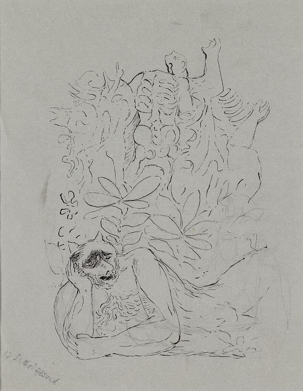 PETER WEISS, ink on paper.