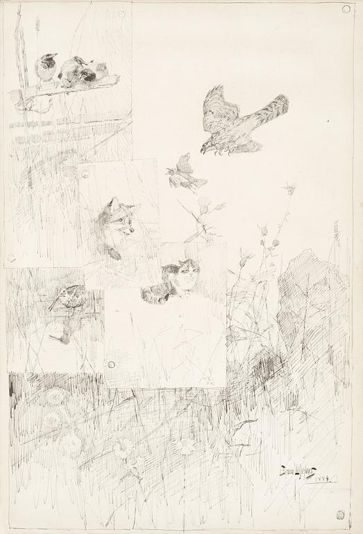 Bruno Liljefors, "Djurstudier" (Wildlife studies).