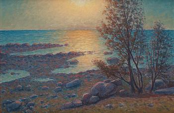 395. Per Ekström, "Solnedgång över Alvaret" (Sun setting over Alvaret, scene from Öland).