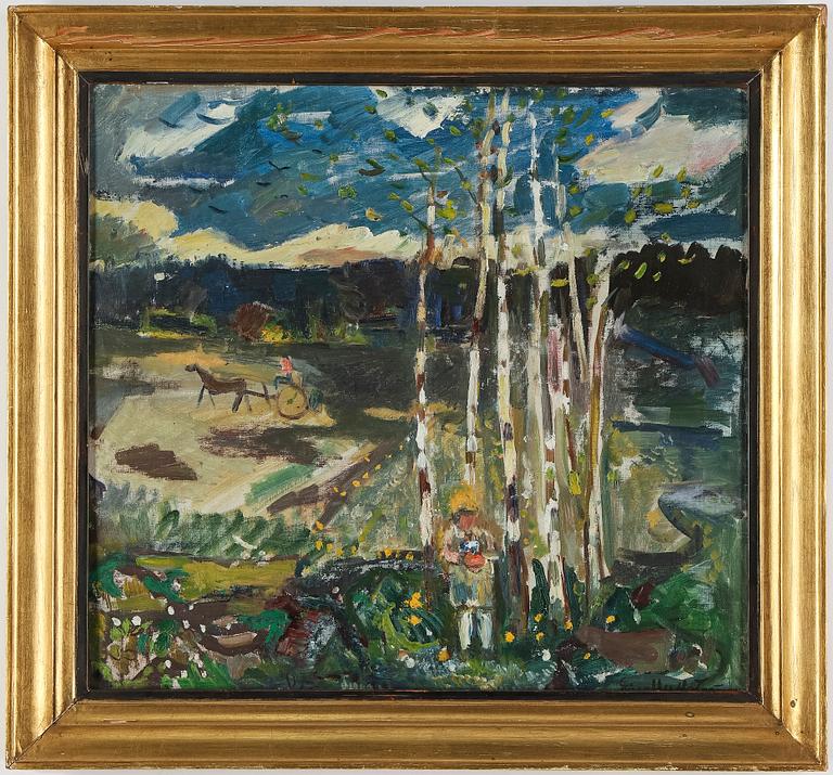 ERIC HALLSTRÖM, oil on canvas, signed.