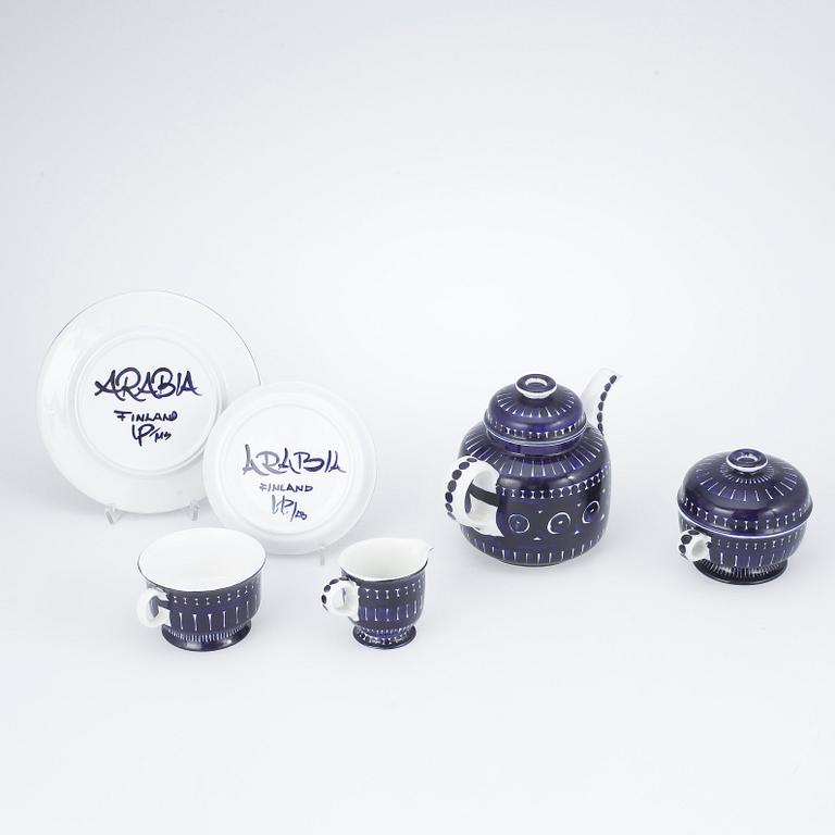 SERVIS, 27 delar, porslin, "Valencia", Ulla Procopé för Arabia, 1900-talets andra hälft.