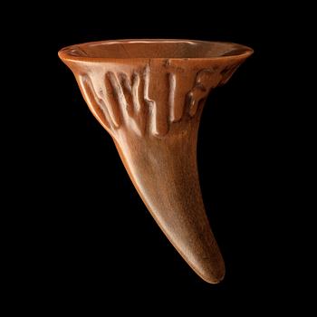 A rare carved Rhinoceros horn libation cup, Qing dynasty, Kangxi (1662-1722) or older.