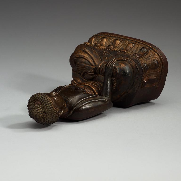 A gilt bronze figure of Buddha Sakyamuni, Ming dynasty (1368-1644).