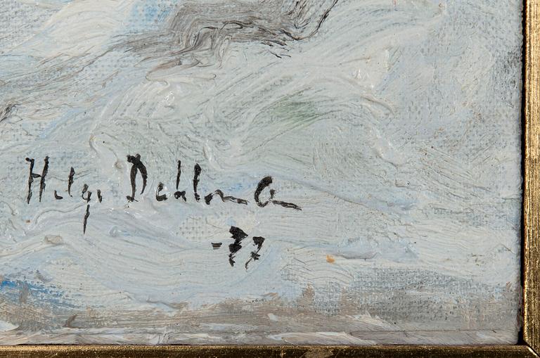 HELGE DAHLMAN, olja på skiva, signerad och daterad -77.
