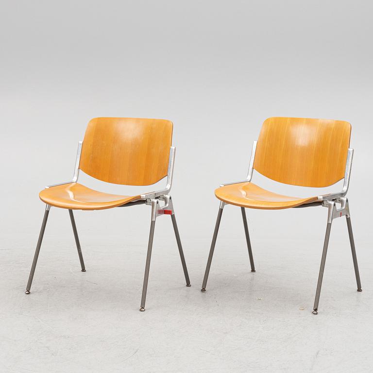 Giancarlo Piretti, four chairs, Castelli, Italy.