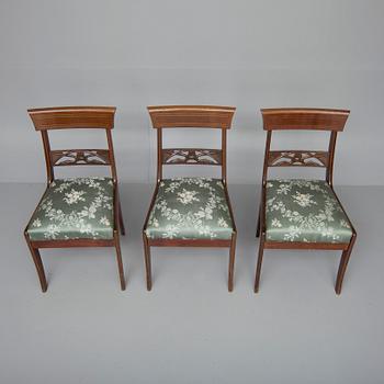 STOLAR, 3 st, biedermeierstil, tidigt 1920-tal.