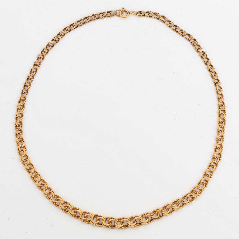 COLLIER, 18K guld, doserad Bismarcklänk.