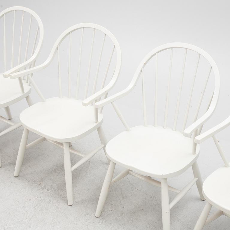 Erik Ahlsén, a set of four chairs, Lammhults möbler, Sweden.