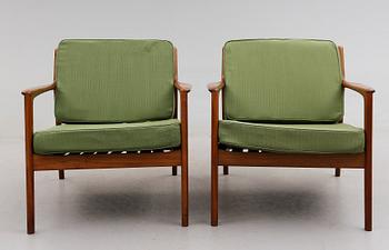 FÅTÖLJER, 1 par, "USA 75", Folke Ohlsson, Dux, 1900-talets andra hälft.