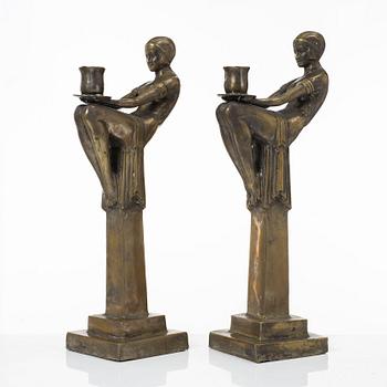 Candelabras, a pair, Art Deco style, 20th century.