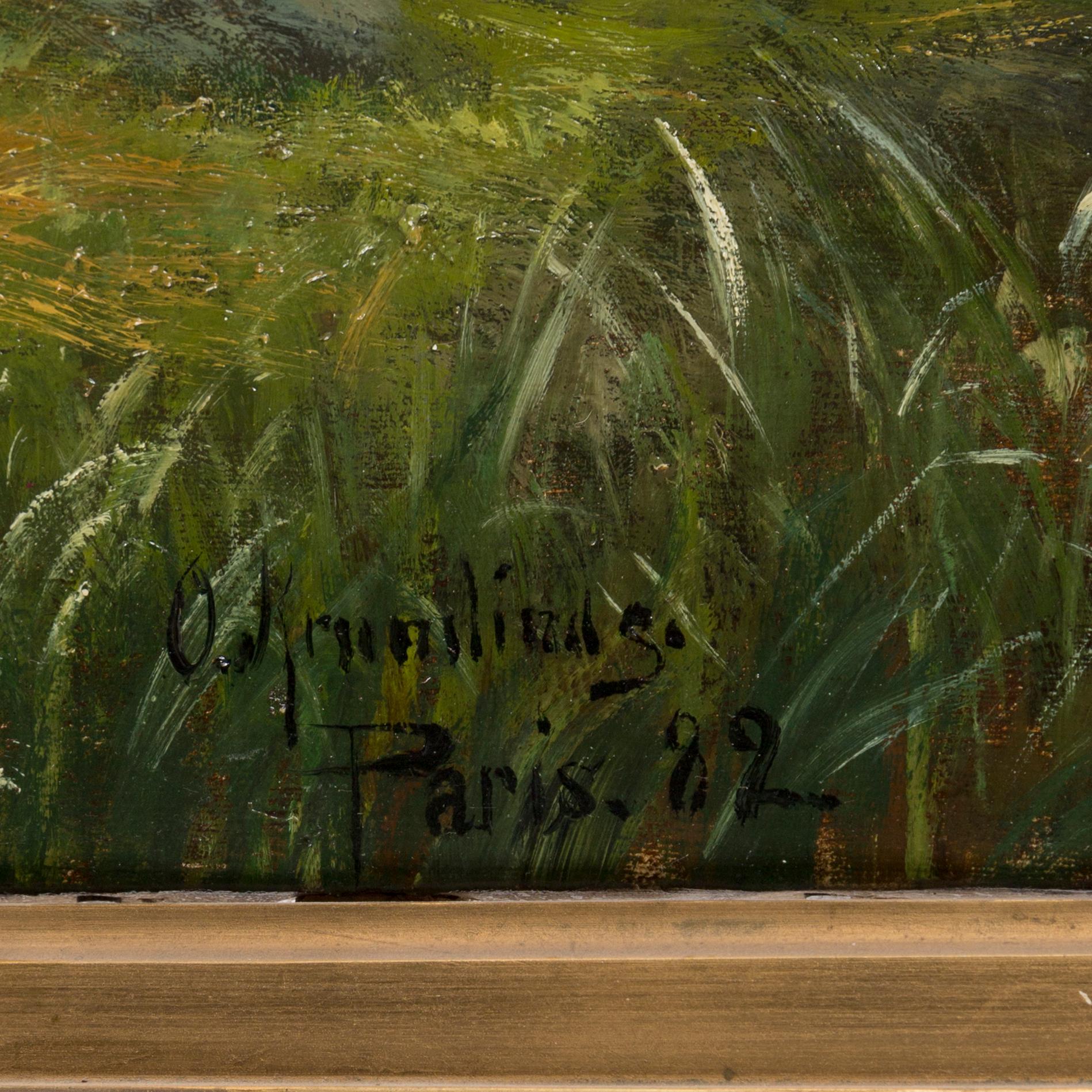 OLOF KRUMLINDE, olja på duk, signerad och daterad Paris (18)82.