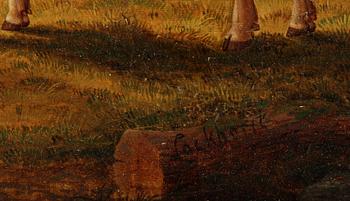 Bernhard Plockhorst, attributed to, oil on canvas, signed.