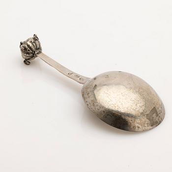Soup spoon, silver, Greger Rördahl (active 1744–1775), Kristianstad, 1752.