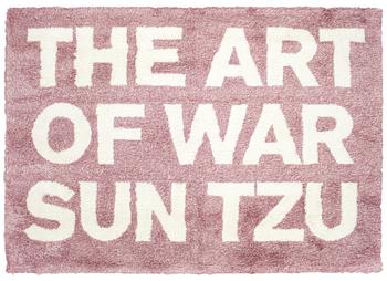 541. Ulf Rollof, CARPET. "THE ART OF WAR SUN TZU". Tufted in 2010. 248 x 352 cm. Ulf Rollof, Sweden, born in 1961.