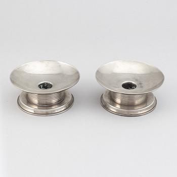 A pair of swedish pewter candlesticks, GAB 1939.