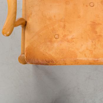 A Hans J Wegner 'Kinastolen' armchair, Fritz Hansen, Denmark 1971.