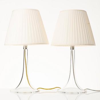 Philippe Starck, a pair of 'miss K soft' table lamps, Flos, Italy.