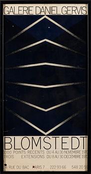 NÄYTTELYJULISTE, Blomstedt, Galerie Daniel Gervis, 30 November 1970.