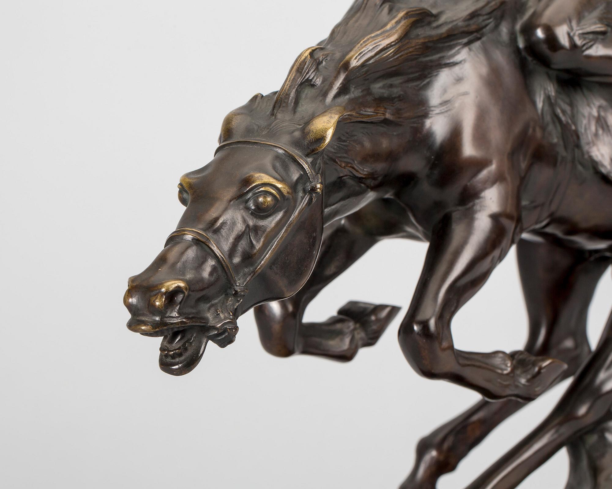 BRUNO ZACH, skulptur, patinerad brons,  Märkt Argentor Vienna. Monogramsignerad BZ.