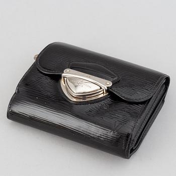 Louis Vuitton, a patent epi wallet.