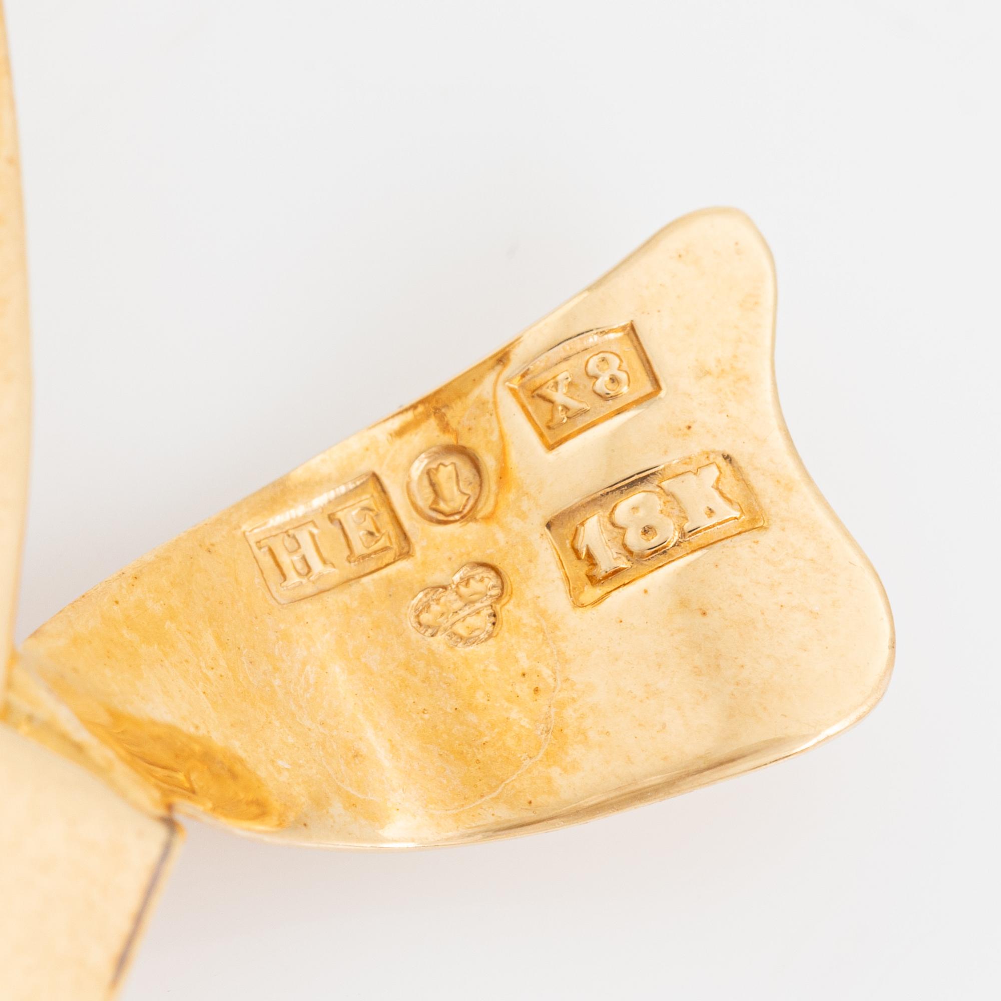 Brooch, bow, 18K gold. Stigbert, Engelbert, Stockholm.