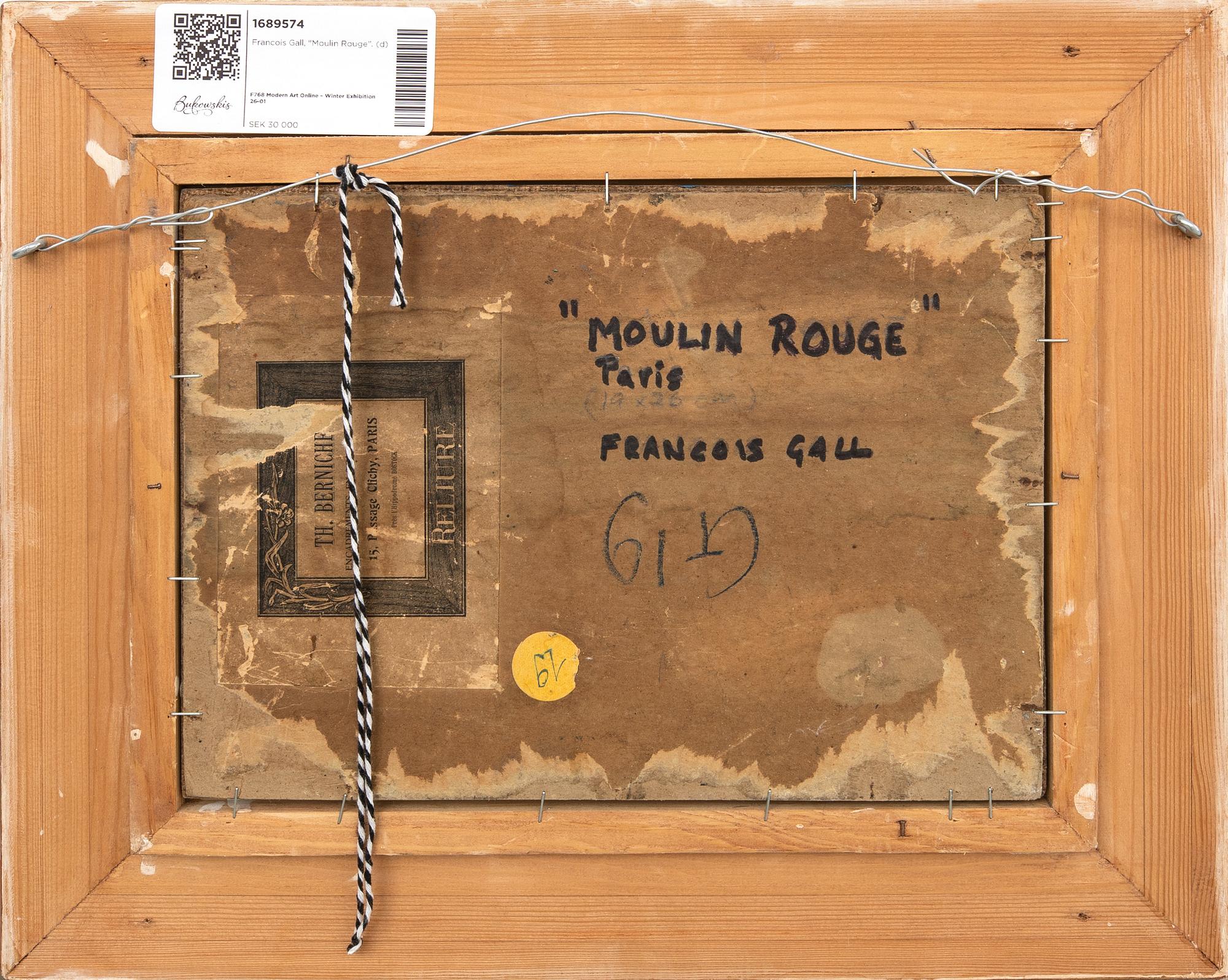 Francois Gall, "L’autobus et l’animation parisienne devant le Moulin Rouge".