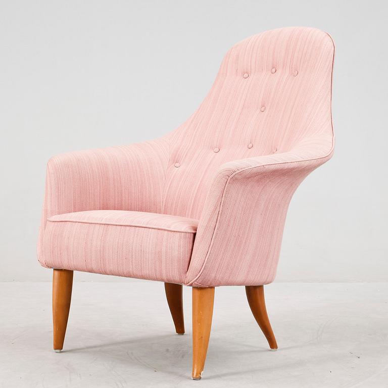 FÅTÖLJ, Kerstin Hörlin-Holmquist, "Stora Adam", Triva-serien, Nordiska Kompaniets verkstäder i Nyköping. 1950/60-tal.