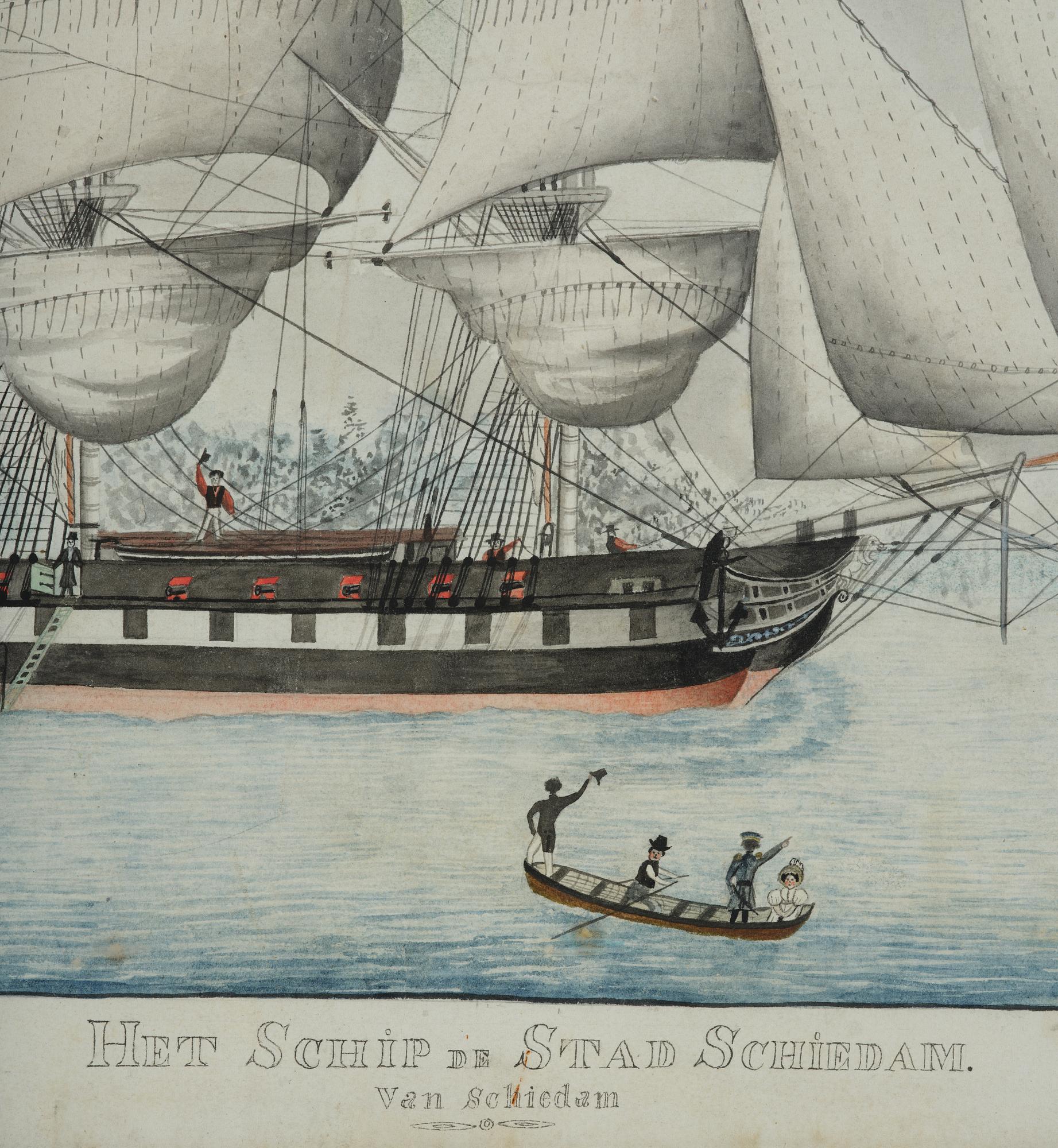 W Rijnbend, 18th century, "The Ship of the City of Schiedam".