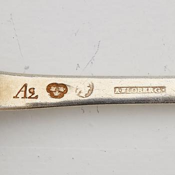 A Swedish 18th century silver-gilt serving spoon, mark of Arvid Floberg 1783.