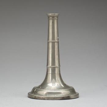 LJUSSTAKE, tenn, Christian Friedrich Balthoff, Lund, 1799.