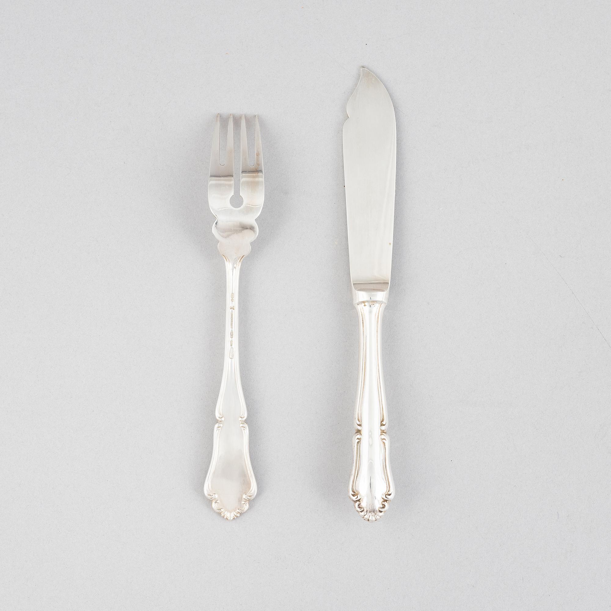 Fiskbestick, 24 st, silver, Wien, Österrike.