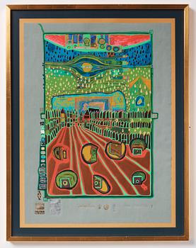 Friedensreich Hundertwasser, "Look at it on a rainy day (The Regentag portfolio)".