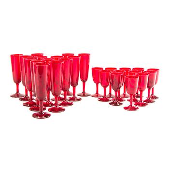 A Monica Bratt 27 pcs glass service from Rejmyre.