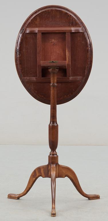 A Swedish 18th century tilt-top table by J. Siölin.