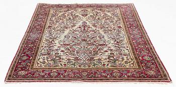 Carpet, a silk keshan, 193 x 132 cm.