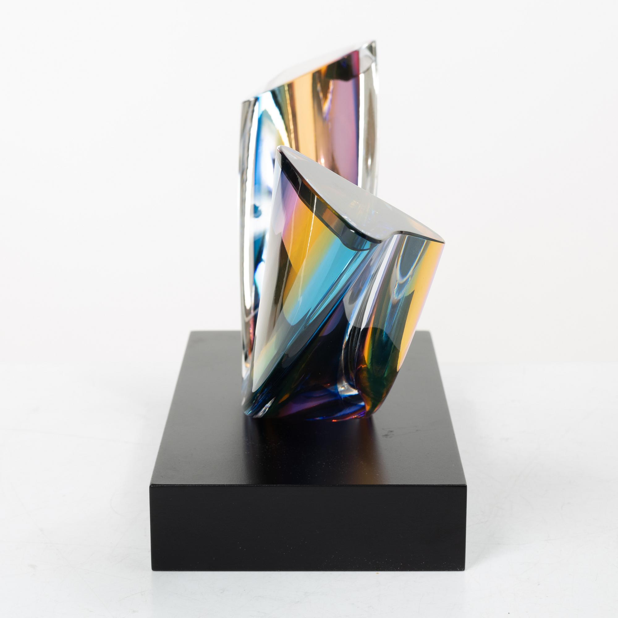 Göran Wärff, skulptur, "Fenomen Prisma", Kosta Boda.
