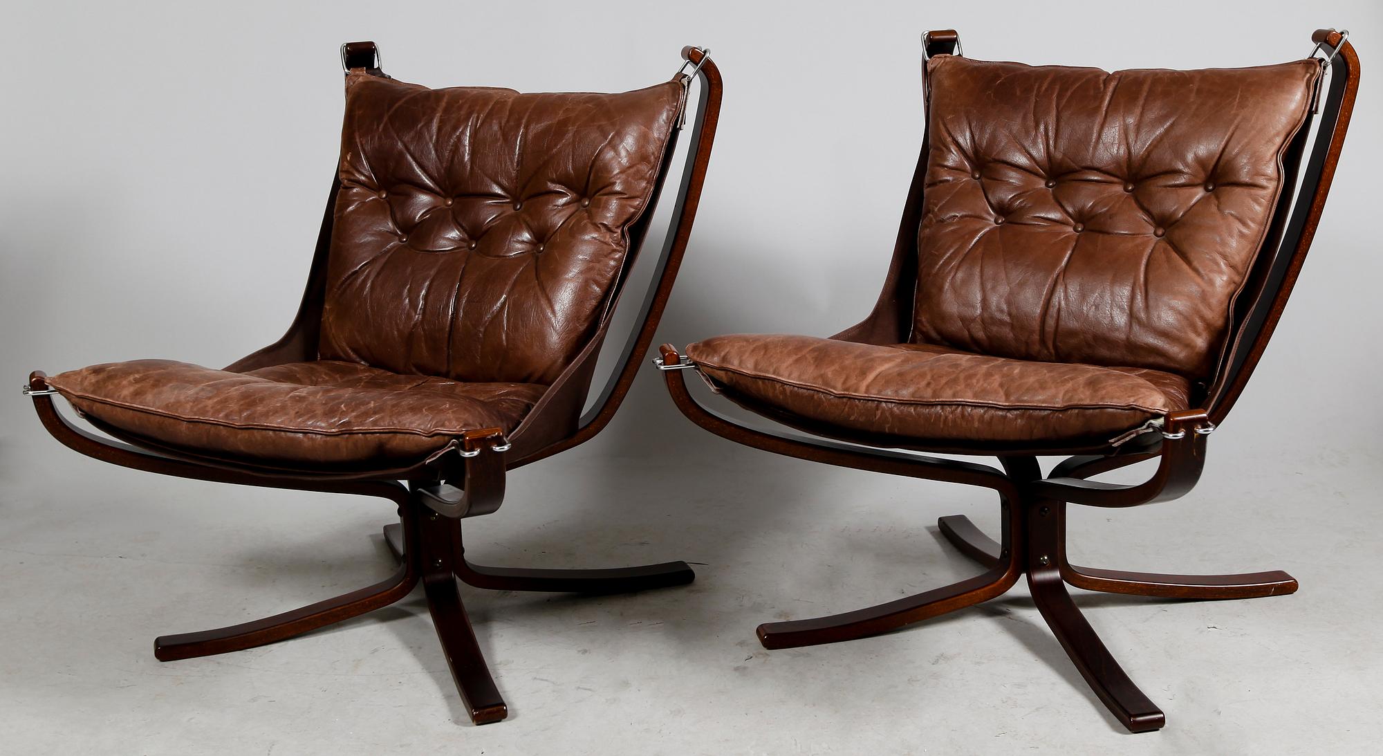 FÅTÖLJER, 4 st, "The Falcon Chair",  Sigurd Ressell, Vatne Möbler, Norge, 1960/70-tal.