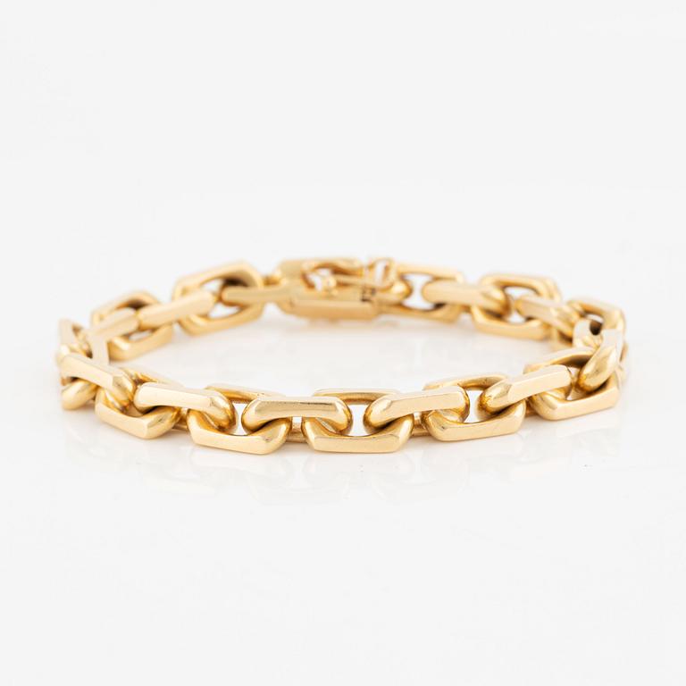 Bracelet, 18K gold, anchor link,