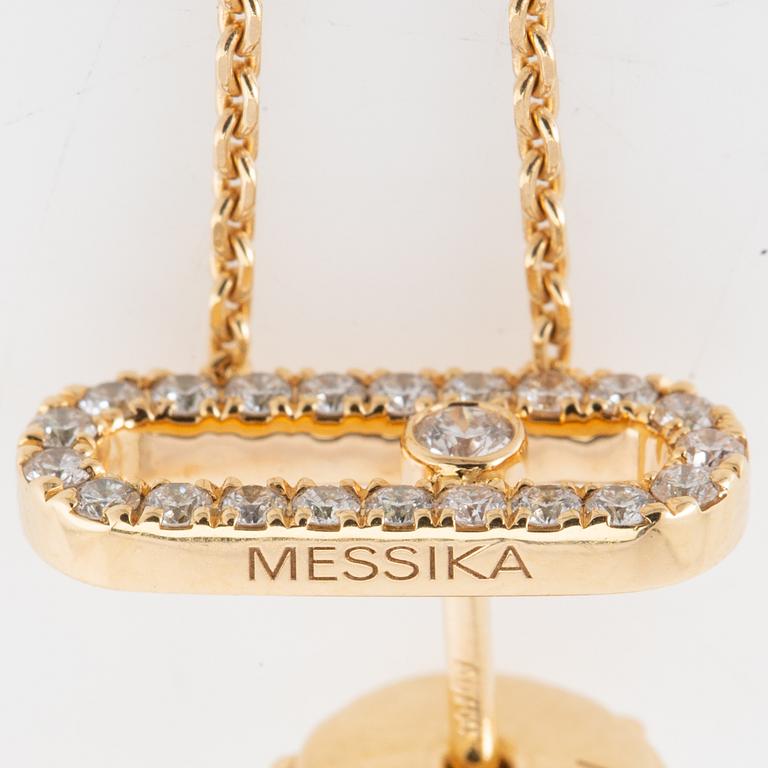 Earrings a pair of "Move Uno Chain and Stud Earrings", Messika.