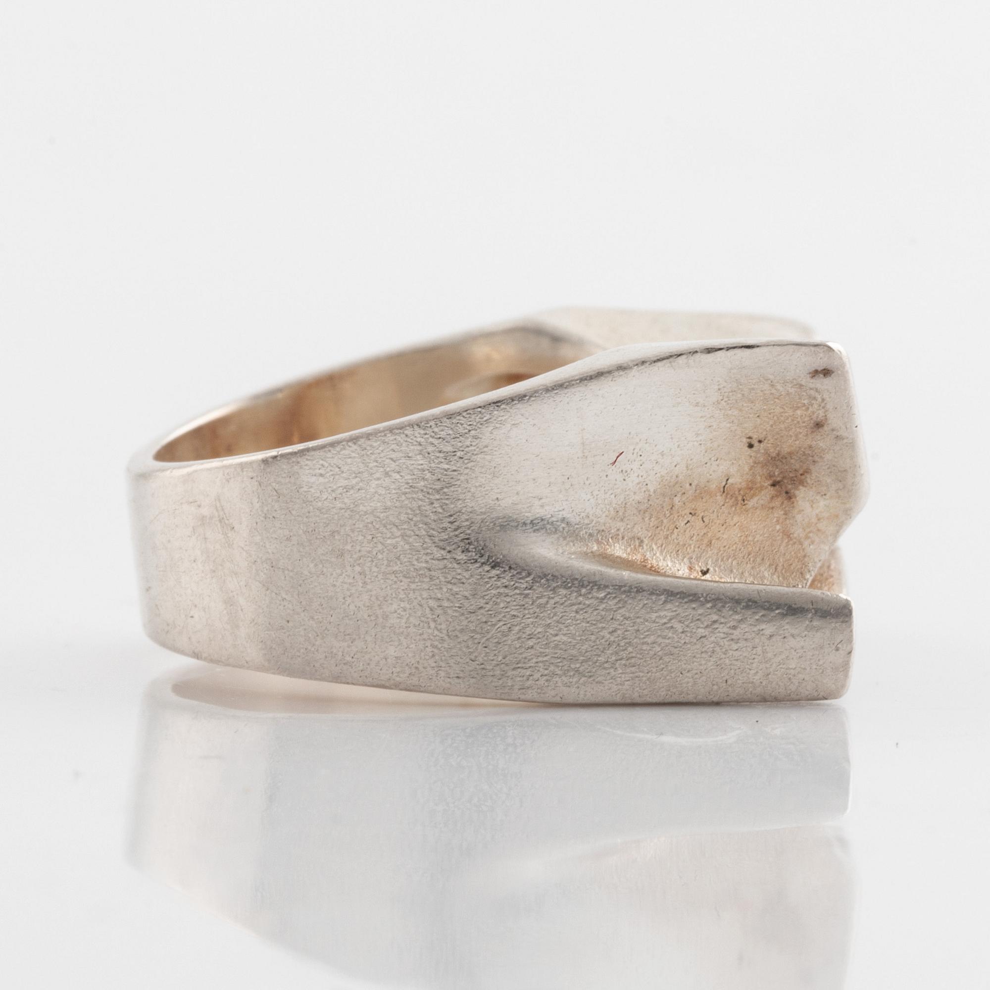 Björn Weckström, ring, "Sirene" sterlingsilver, Lapponia 1986.
