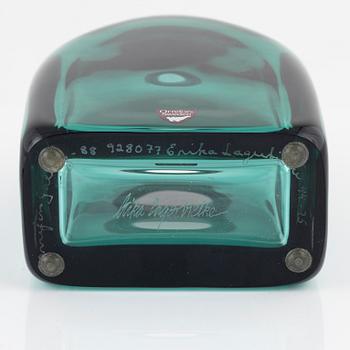 Erika Lagerbielke, a glass decanter with stopper, Orrefors, Sweden, 1988.