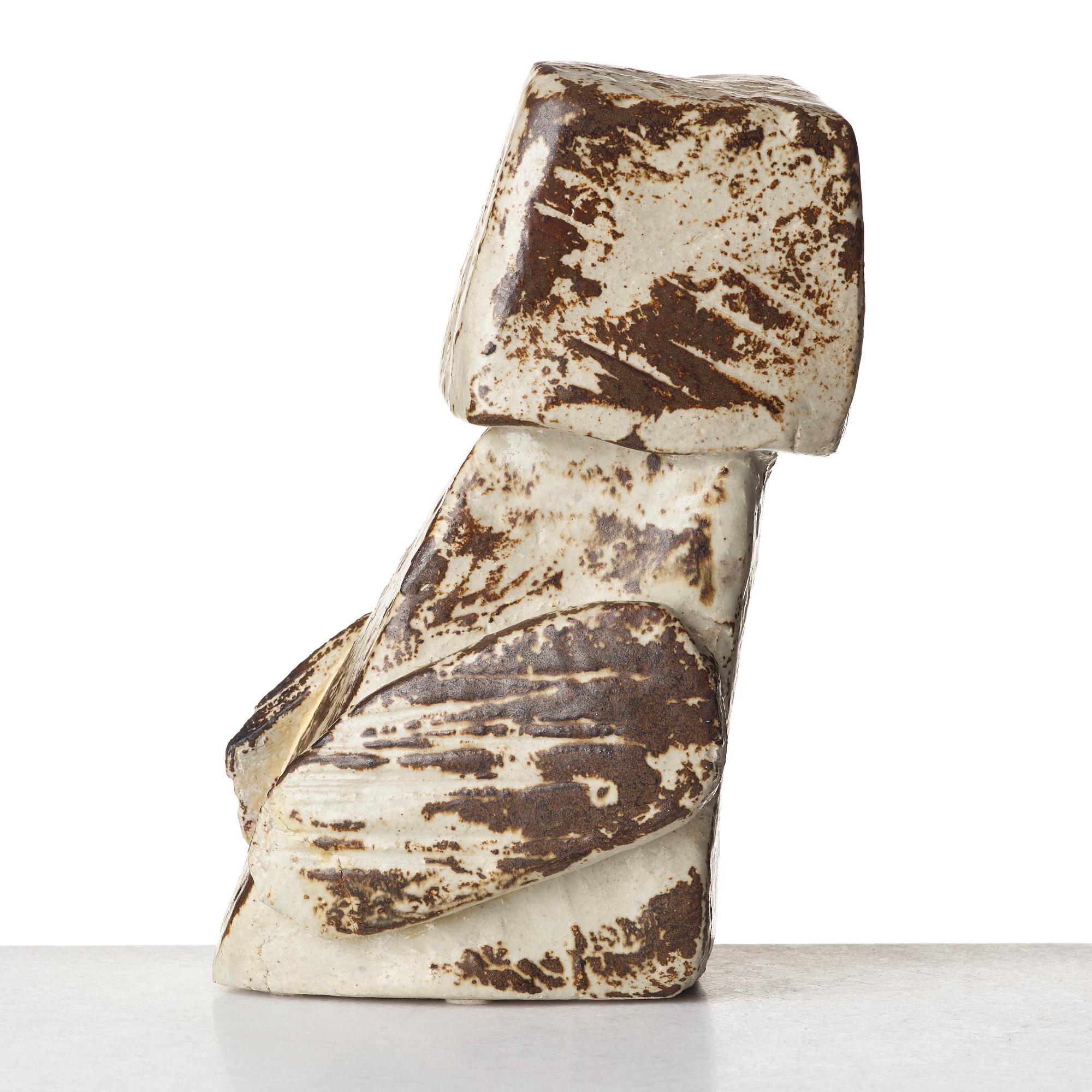 Michael Schilkin, a stoneware sculpture of an owl, Arabia, Finland ca 1960.