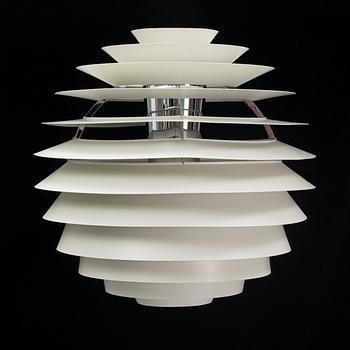 Poul Henningsen, a 'PH Globe/Louvre' pendant light, Louis Poulsen, Denmark.